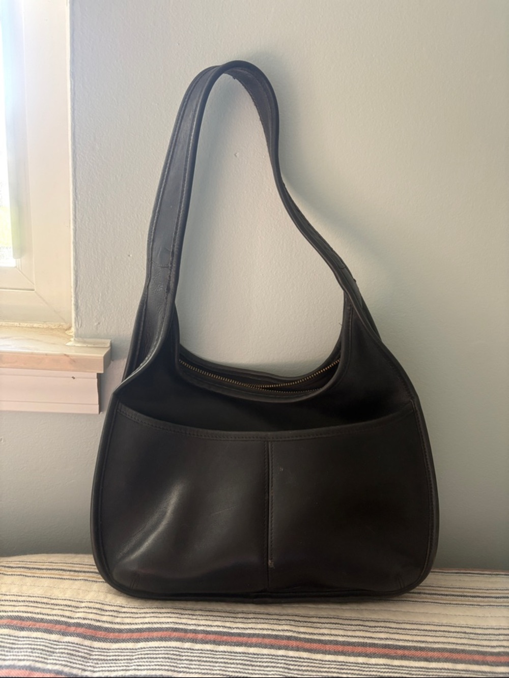 Coach Black Leather Shoulder Bag
